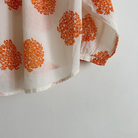 No.6 hydrangea floral print cotton quinn blouse shirt top 2 S - Picture 11 of 12